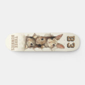 B3 Three Bunnies 3D Illusion  Skateboard (Horizontaal)