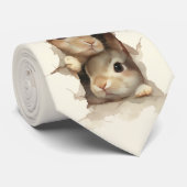 B3 Three Bunnies 3D Illusion Stropdas (Opgerold)