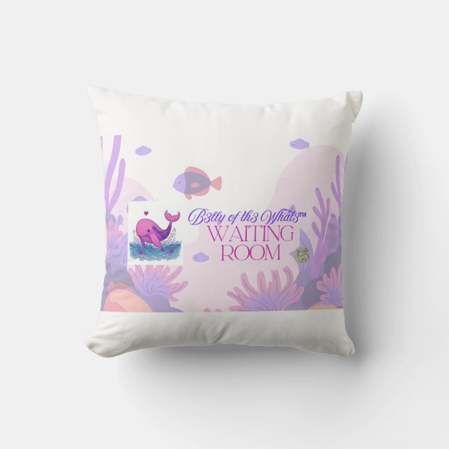 B3lly of th3 Whal3 Waiting Room throw pillow Kussen (Voorkant)