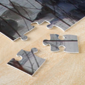 B49 Canadese ganzen op de bevroren rivier Legpuzzel (Zijkant)