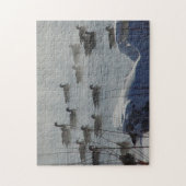 B49 Canadese ganzen op de bevroren rivier Legpuzzel (Verticaal)