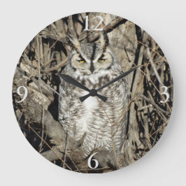 B51 Great Horned Owl Grote Klok