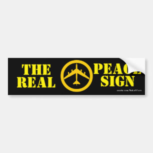 B52 De Bumpersticker voor het echte vredesteken
