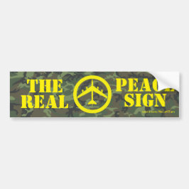 B52 De Bumpersticker voor het echte vredesteken