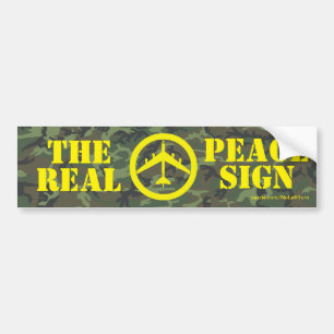 B52 De Bumpersticker voor het echte vredesteken