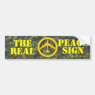B52 De Bumpersticker voor het echte vredesteken