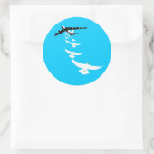 B52 Peace Dove Bomber Ronde Sticker (Tas)