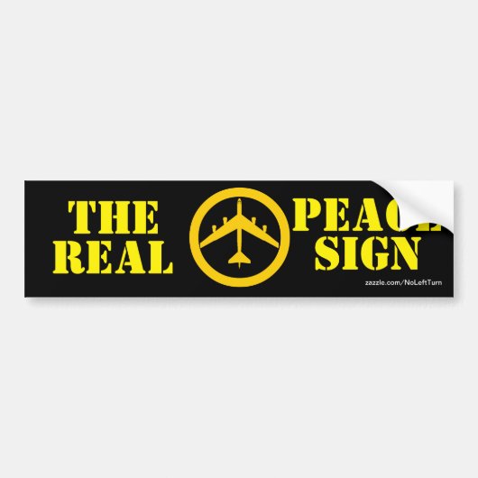 B52 The Real Peace Sign Bumper Sticker (Devant)
