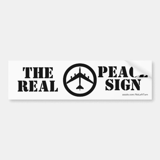 B52 The Real Peace Sign Bumper Sticker (Devant)