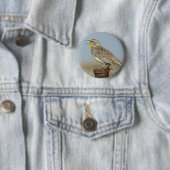 B6 Westerne meadowlark Ronde Button 5,7 Cm (In situ)