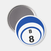 B8 bingobal koelkastmagneet magneet (Voorkant / Achterkant)