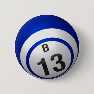B 13 bingo knoop ronde button 5,7 cm