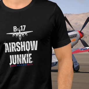 B-17  Airplane Airshow Junkie Aviation WWII Tri-Blend Shirt