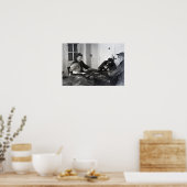 B-17 Bomberpiloten die kaarten spelen Poster (Keuken)