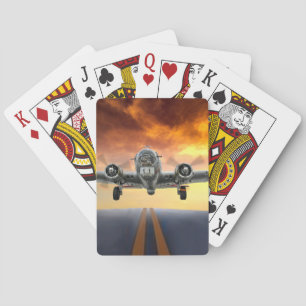B-17 FLYING FORTRESS TAKEFFING POKERKAARTEN