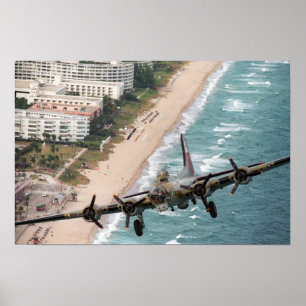 B-17 langs de kust van Florida Poster