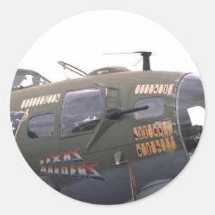 B-17 neuskunst ronde sticker
