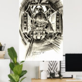 B-17 Tail Gunner 1943 Poster (Thuiskantoor)