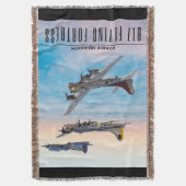 B-17 Vliegen FORT BOMMENWERPER SQUADRON Deken (Voorkant Verticaal)