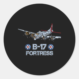 B-17 Vliegende Fortress Bomber Ronde Sticker