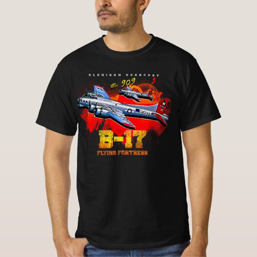 B-17 Vliegtuig zware vliegtuigbommenwerper Air T-shirt (Voorkant)