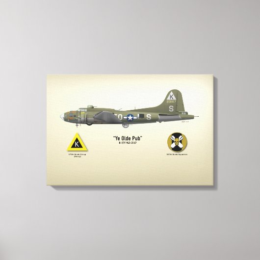 B-17 "Ye Olde Pub" Canvas Afdruk (Voorkant)