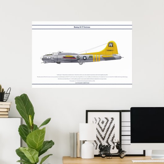 B-17G USA 835BS 1 POSTER (Thuiskantoor)