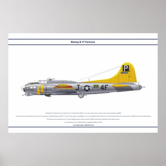 B-17G USA 837BS 1 POSTER (Voorkant)