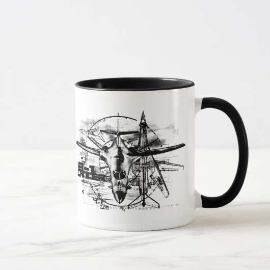 B-1 Lancer 11 oz Ringer Mok (Rechts)
