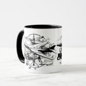 B-1 Lancer 11 oz Ringer Mug (Devant gauche)