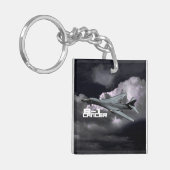 B-1 Lancer Square (dubbelzijdig) Sleutelhanger (Voorkant Links)