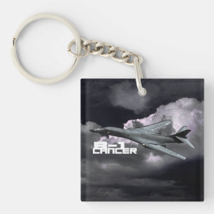 B-1 Lancer Square (dubbelzijdig) Sleutelhanger