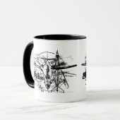 B-1 Lancer tasse de sonnerie de 11 onces (Devant gauche)