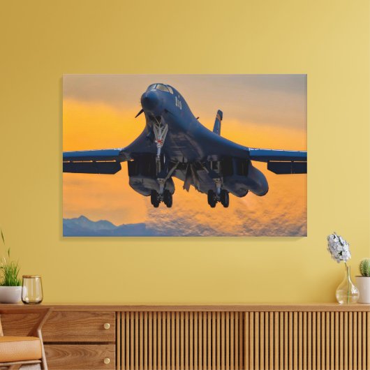 B-1B-LANCER 24x36 Canvas Afdruk (Insitu (Woonkamer))