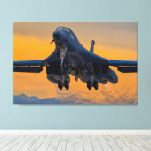 B-1B-LANCER 32x48 Canvas Afdruk (Insitu (Houten vloer))