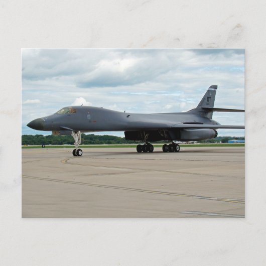 B-1B Lancer Bomber op aarde Briefkaart (Voorkant)