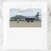B-1B Lancer Bomber op aarde Rechthoekige Sticker (Tas)