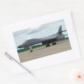 B-1B Lancer Bomber op aarde Rechthoekige Sticker (Envelop)