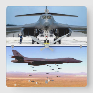 B-1B-LANCER VIERKANTE KLOK