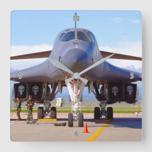 B-1B-LANCER VIERKANTE KLOK