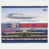 B-21 RAIDER FLEECE DEKEN (Voorkant (Horizontaal))