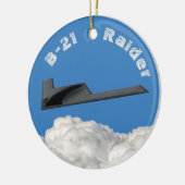 B-21 Raider Stealth Bomber Keramisch Ornament (Links)