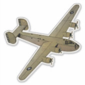 B-24 Liberator, Bomber Vliegtuig Sticker (Voorkant)