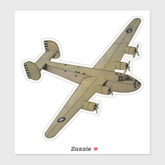 B-24 Liberator, Bomber Vliegtuig Sticker (Vel)