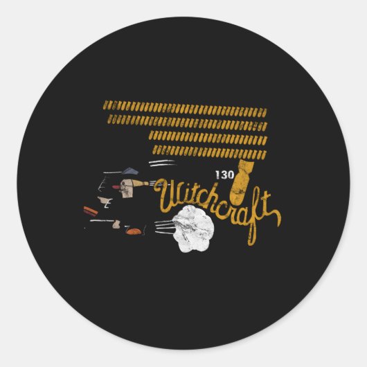 B-24 Liberator Witchcraft WW2 Bomber Nose Ronde Sticker (Voorkant)