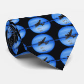 B-24 mustang blauwe maanformatie stropdas (Opgerold)