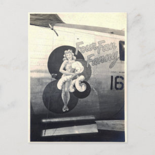 B-24 neuskunst "Four Fan Fanny" Briefkaart
