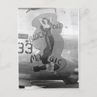 B-24 neuskunst "Old Black Magic" Briefkaart