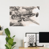 B-24 over patrouilles poster (Thuiskantoor)