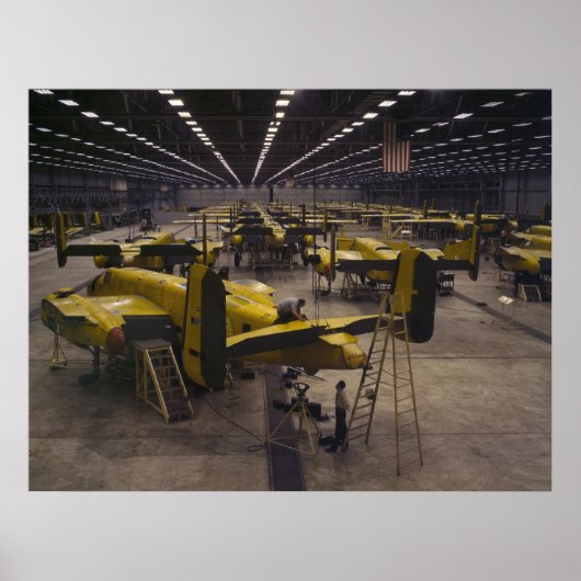 B-25 de Assemblage van de bommenwerper Poster (Voorkant)